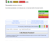 Tablet Screenshot of ismywebsitepenalized.com